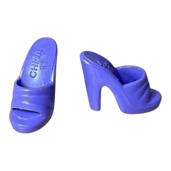Vintage Barbie Purple Heels Shoes Mules Fashion‎