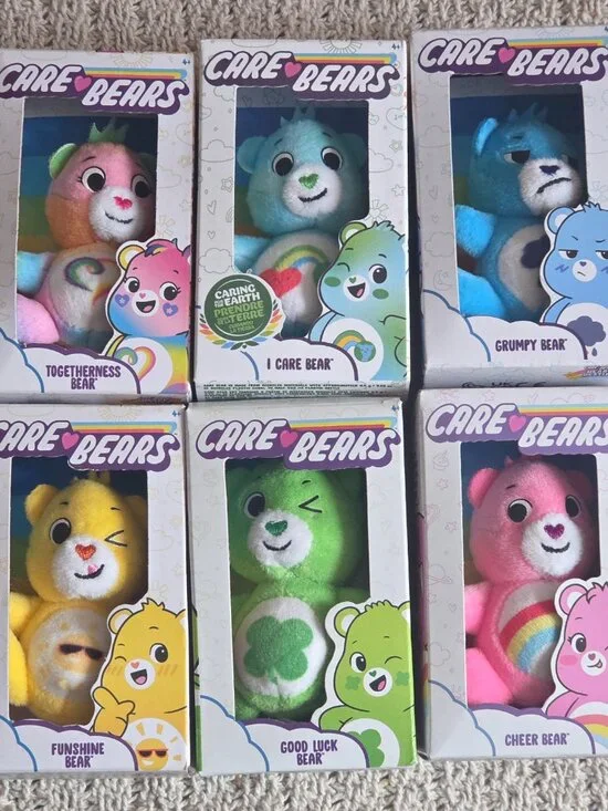 Care Bears Mini Plush Lot Of Six New in box. Three inches tall