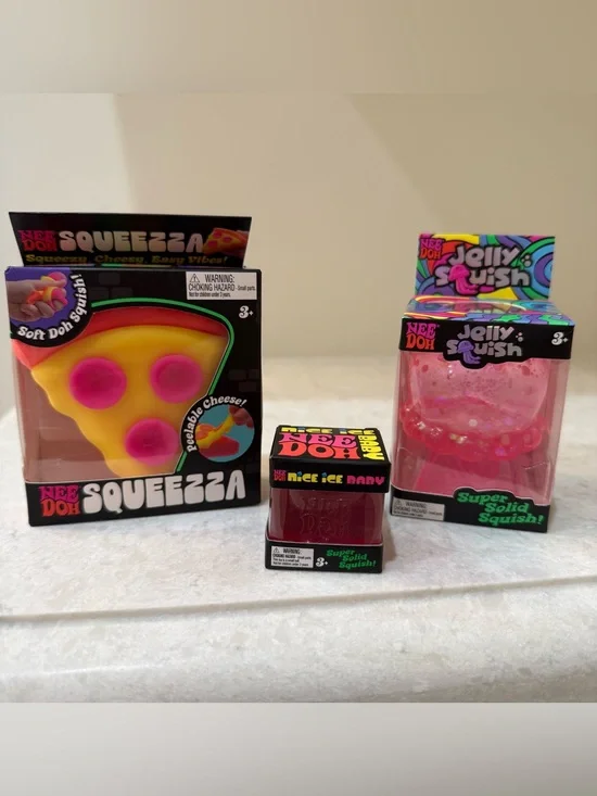 *NEW* NeeDoh Squeezza,  JellySquish, Nice Ice Baby