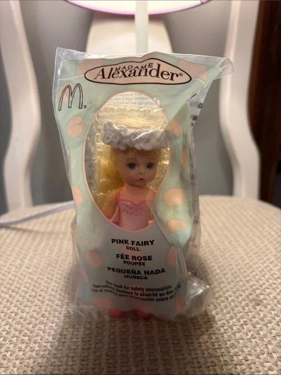 McDonalds Madame Alexander Pink Fairy Doll with Mint Polka Dot Packaging
