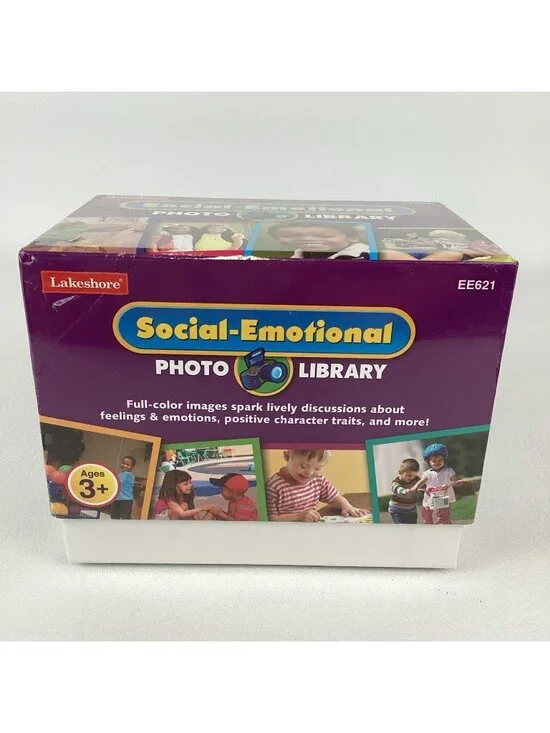 Lakeshore Social Emotional Photo Library Photo Cards Storage Box Activity Guide