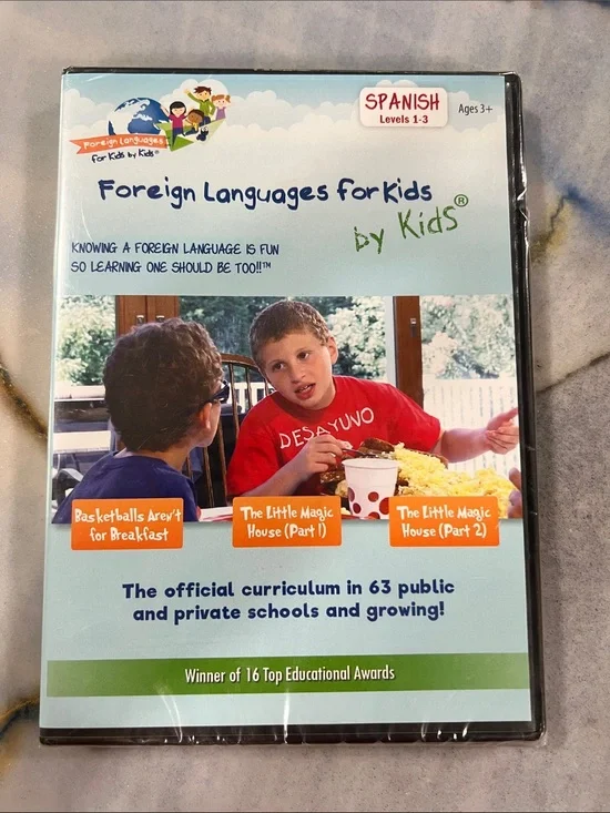 Foreign Languages for Kids Spanish Levels 1-3 - Blue Educational DVD