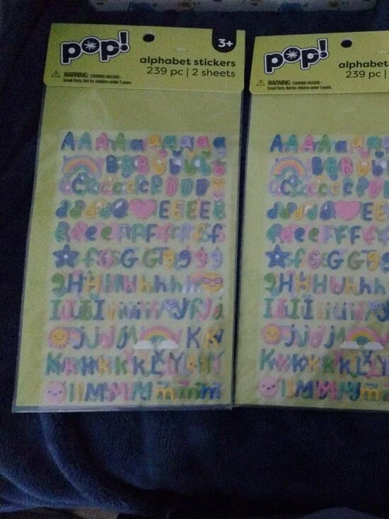 Alphabet stickers( lot of 3)