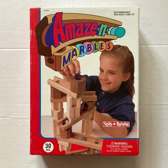 Amaze N Marbles Wooden Toy Set Vintage 1997