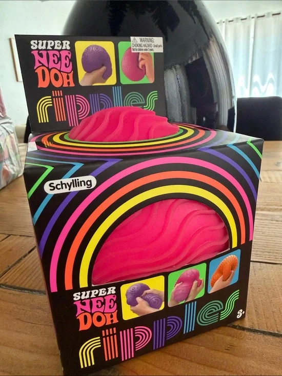 Schylling Super NeeDoh Ripples Pink Stress Toy for Kids