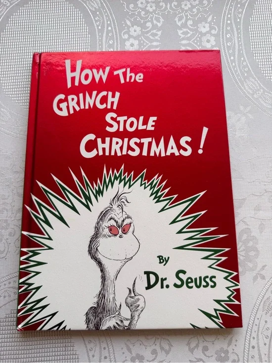 Dr. Seuss How The Grinch Stole Christmas Hard Cover Illustrated Red/Green/White