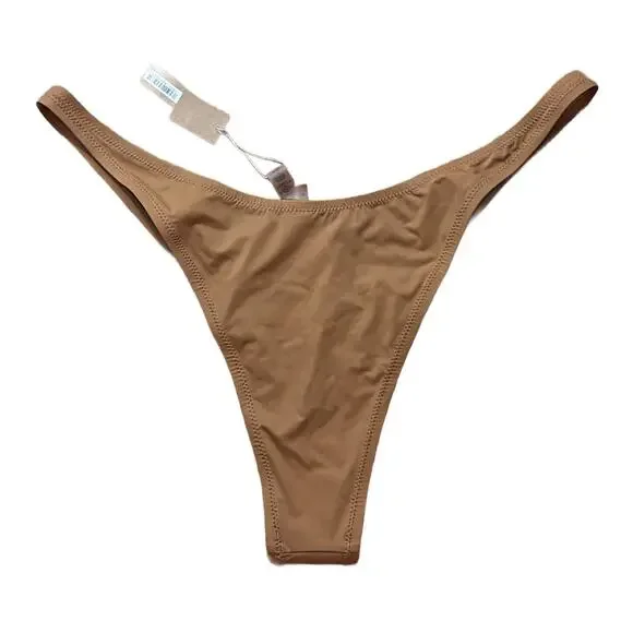 Skims size 4X RECYCLED SWIM MICRO TANGA BIKINI BOTTOM SW-TAN-0147 Almond NWT