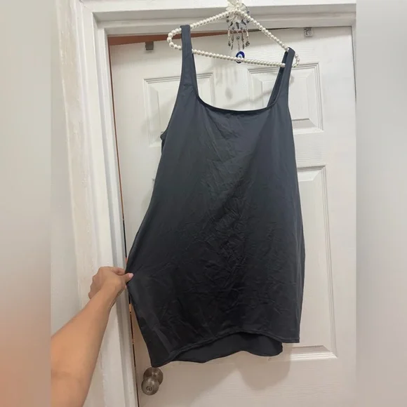 Skims Size 3X Swim Tank Dress in Gunmetal Gray SW-DRS-0005 NWT