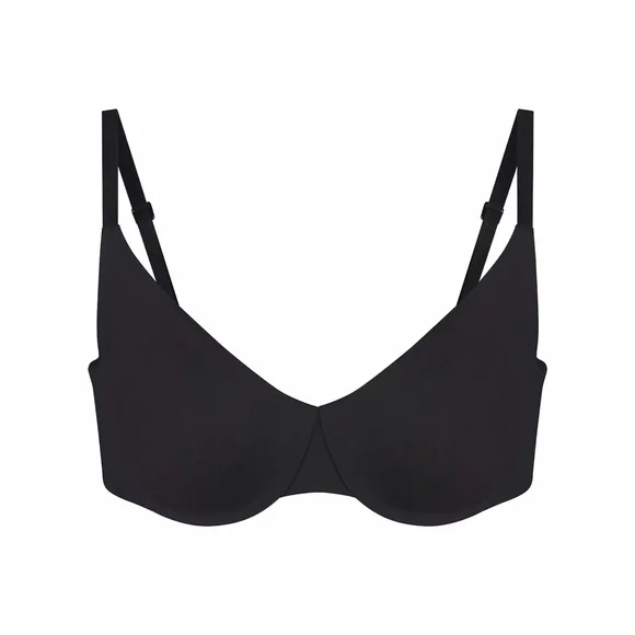 SKIMS Black Underwire Bikini Top