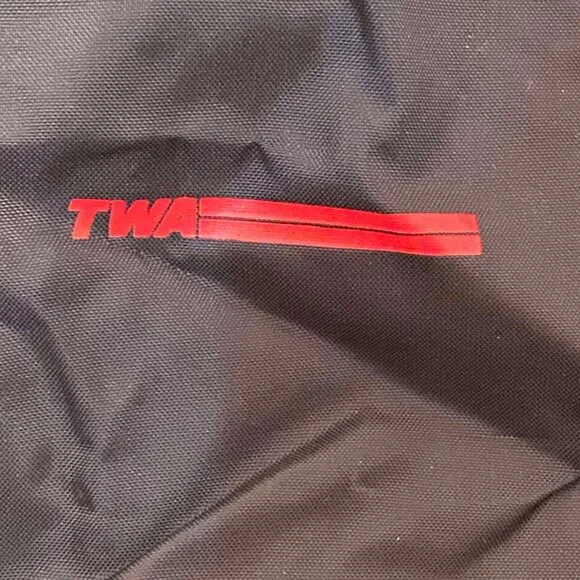 TWA Trans World Airlines Black Garment Bag