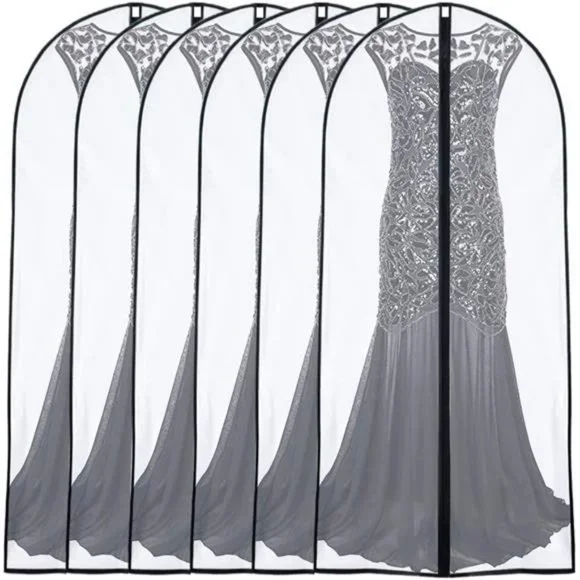 Garment Bags Cover for Storage 24''x60 '' (Set of 6)Foldable Washable Dress Bags