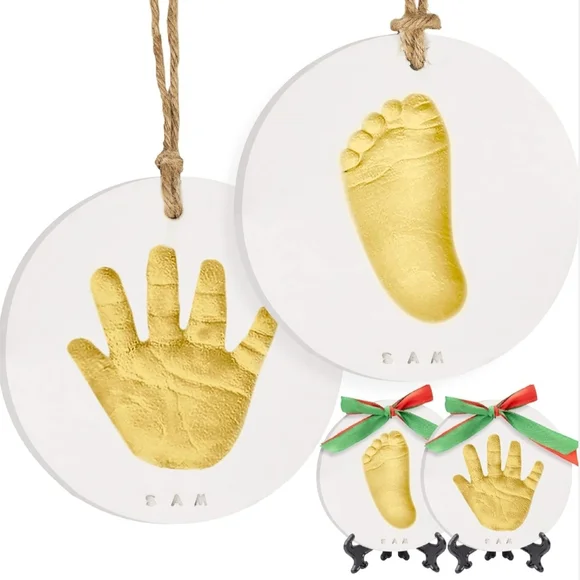 Gold‎ Hand and Footprint Ornaments KIT