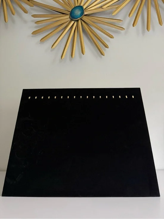 Black Velvet Jewelry Display Stand 17 Hooks Necklace Bracelet Holder Organizer