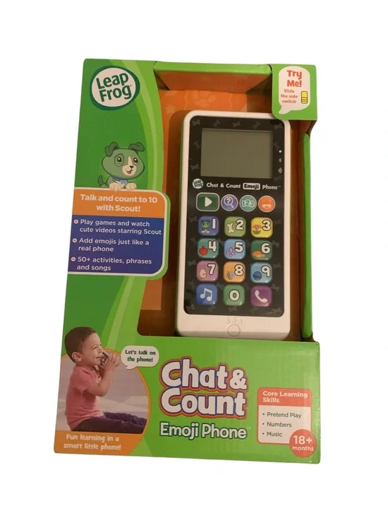 LeapFrog Chat & Count Emoji Phone - White and Black