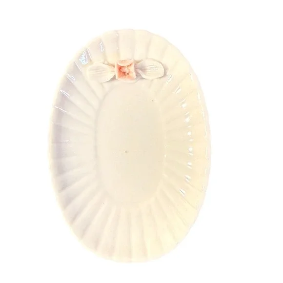 Japan Bone China Pink Rose‎ Jewelry Dish Scalloped Edge Vintage CottageCore