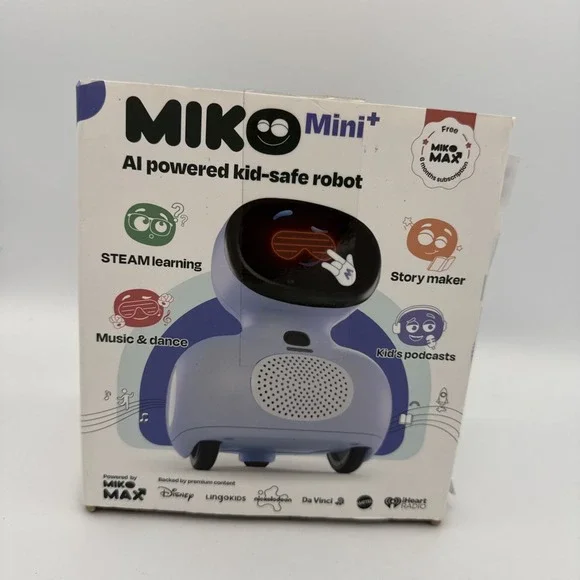 Miko Mini Plus AI Powered Kid-Safe Robot STEM Learning Story Maker Toy , Purple