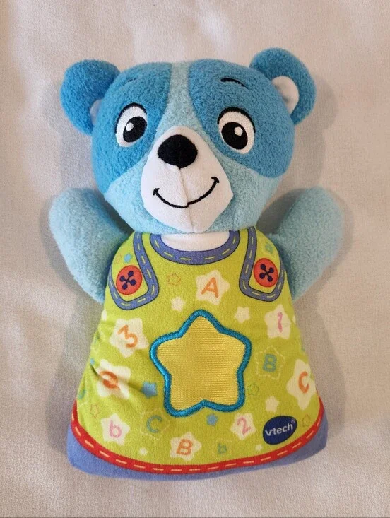 V-Tech Soothing Songs Bear cub Blue Plush Baby Toy Musical Lovey vtech lullaby