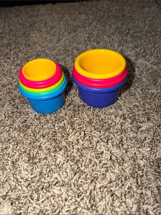 Stacking Nesting Cups Set - Colorful Kids Bath & Play Cups