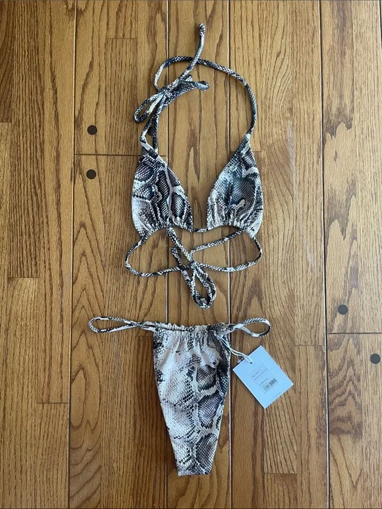 Aexae snakeskin bikini set