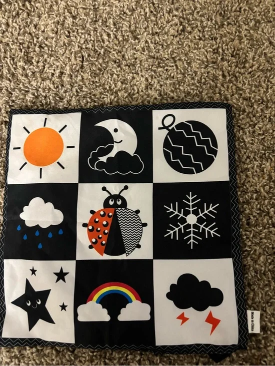 Black & White Infant Sensory-Weather, Numbers, and Nature learning toys