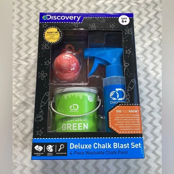 Discovery Deluxe Chalk Blast Set - Green and Blue