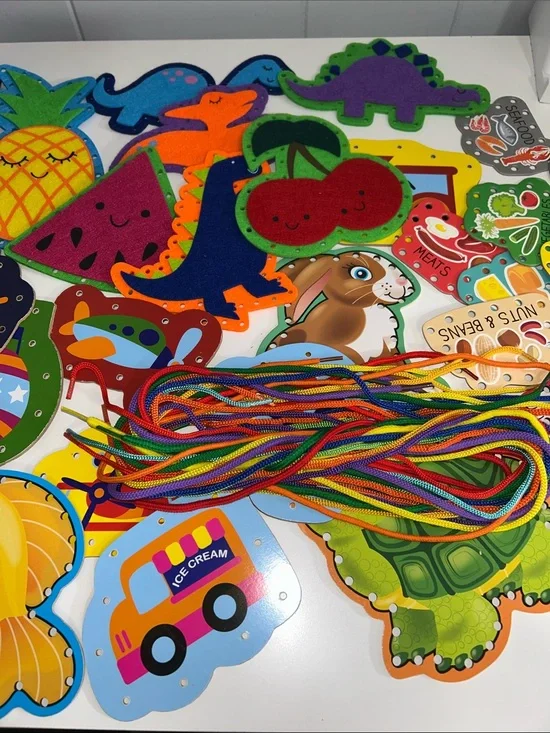 Children’s Lacing Bundle Animals + Dinos + Cars + Foods Laces Included
