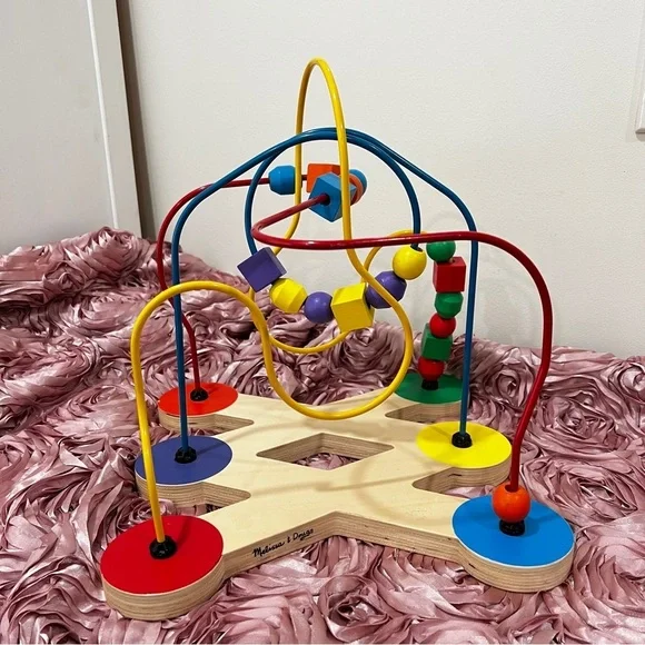 Melissa & Doug Wooden Bead Maze Classic Toy Ages 1+ Years Old Kids Colorful
