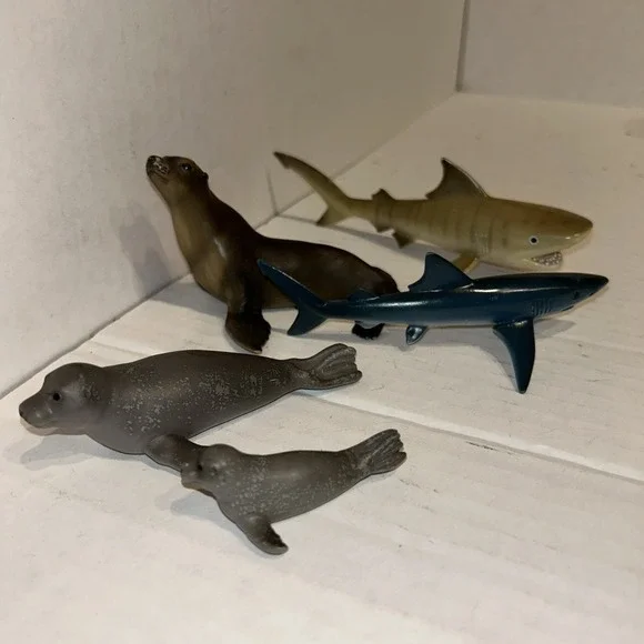 Schleich Sea Life Marine Plastic Animals‎ Seal, Sea Lion, Sharks Toys B3