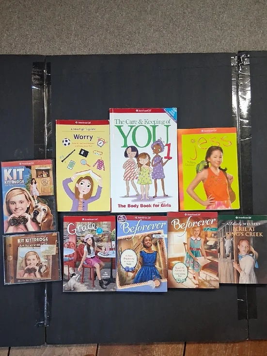 Lot of 7 American Girl Books, Dvd,‎ Cd