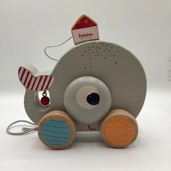 Bababoo  Wooden Toddler Pull Toy Wilma the Whale‎ Made in Germany 7.5