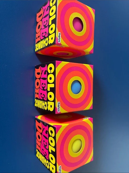 Color Change Dog Toy - Bright Pink & Yellow by Schylling