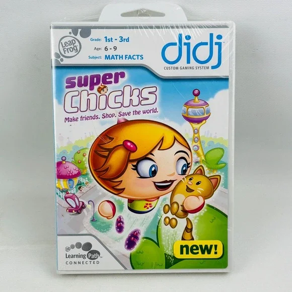 LeapFrog Didj Super Chicks Math Facts Game‎ Ages 6-9 Grade 1st-3rd New Sealed