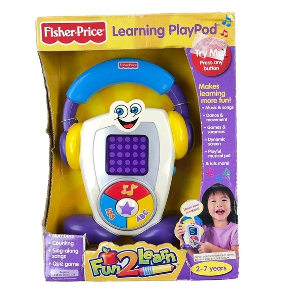 Fisher Price Fun‎ 2 Learn PlayPod Interactive Preschool Learning Toy Vintage Y2K
