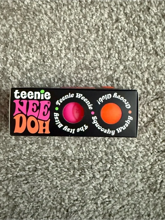 Nee Doh Teenie Groovy Glob Squeeze Toys 3 Pack, Assorted Colors, Ages 3+