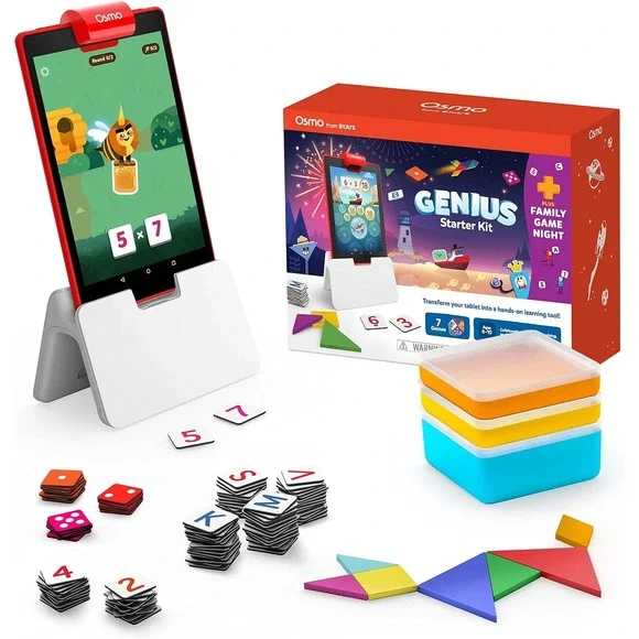 Osmo-Genius Starter Kit for Fire Tablet + Family Game Night-7 Educational Games