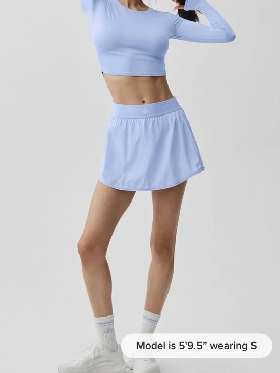 ALO Yoga Light Blue Athletic Mini Skirt