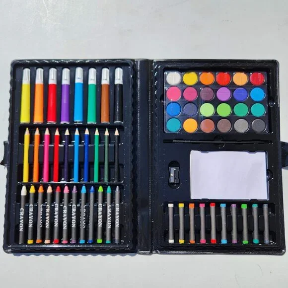 Art Set Kit Colored Pencils Watercolor Crayons Markers Oil Pastels For K…