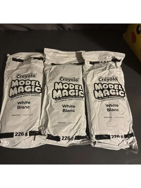 LOT of 3 Packs Crayola Model Magic Clay White Blanc NEW Sealed 8.0 oz