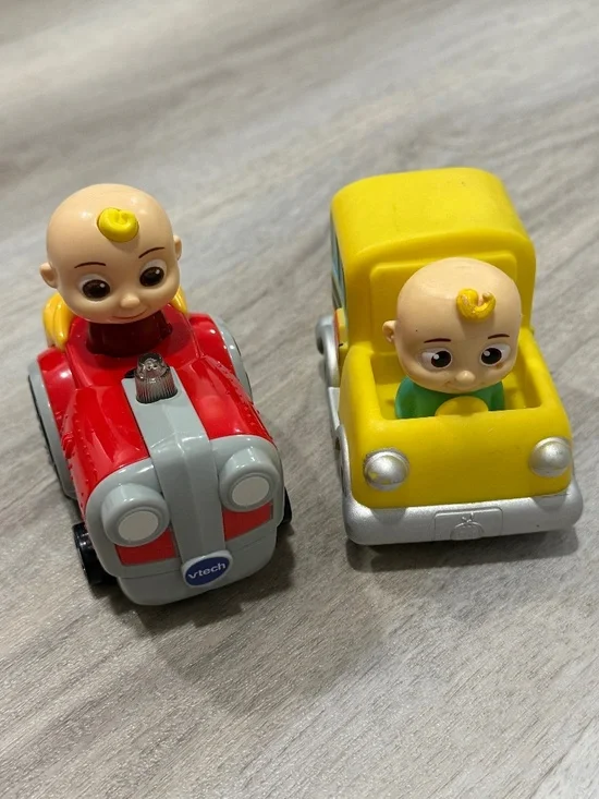 VTech CoComelon JJ Tested Working Tractor & Mini School Bus Toy Lot
