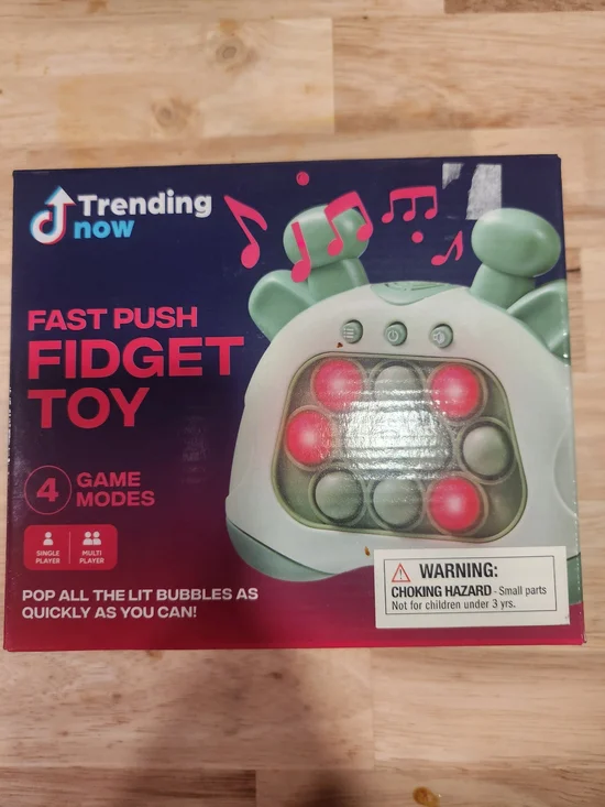 Trending Now Fast Push Fidget Toy - Green Musical Pop Game