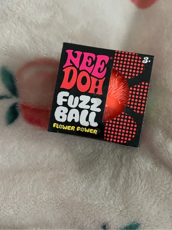 NeeDoh Fuzz Ball - Orange Fuzzy Stress Toy