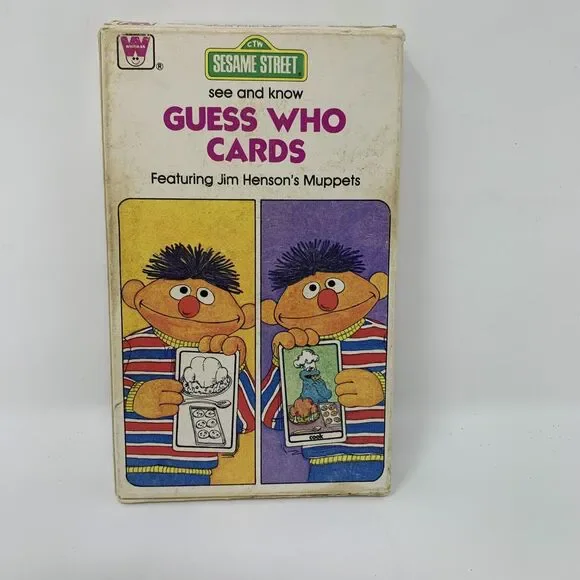 Vintage 1978 Sesame Street Guess Who Cards Whitman Muppets 30 Card Game Set