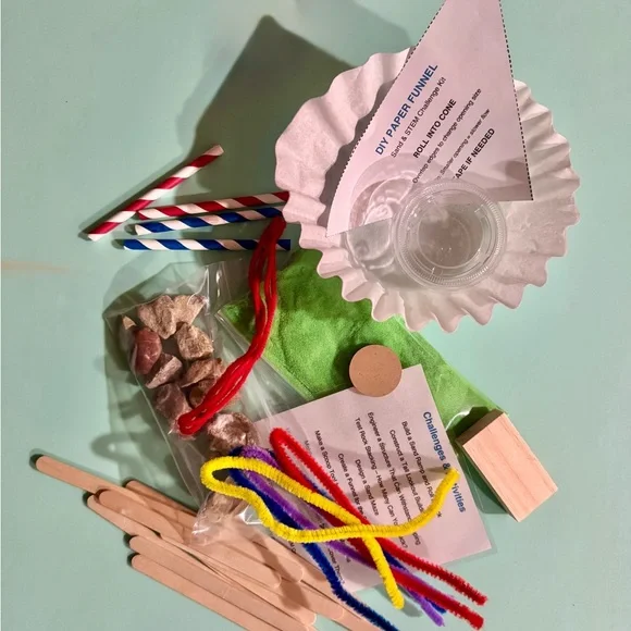 Sand & STEM Challenge Kit Kids‎ Science Engineering Activity Ages 3–10