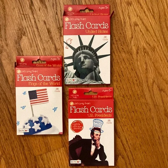 Flash Card Sets: US States, Flags of the World, US Presidents