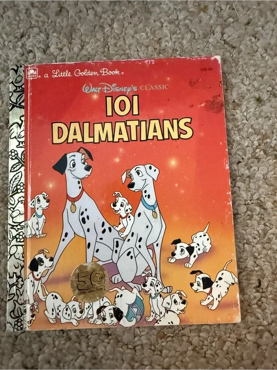 Walt Disney Classic 101 Dalmatians Little Golden Book - Red