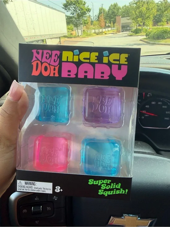 Nee Doh Nice Ice Baby Squish Set - Pink, Blue, Purple