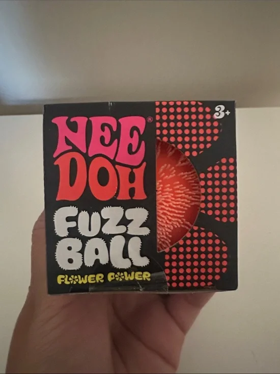 NeeDoh Fuzz Ball Flower Power Toy - Orange