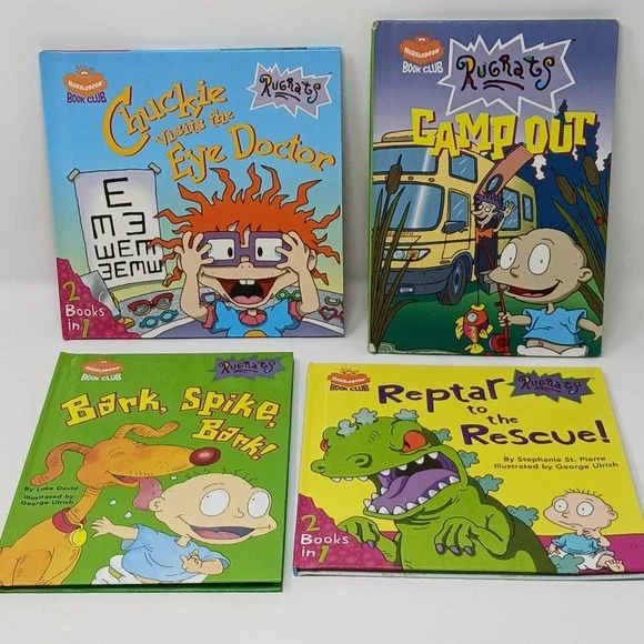 VTG RUGRATS Childrens‎ Mixed Lot Of 4 Nickelodeon Book Club Hardcover Tommy