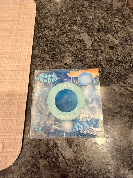 Ice Ice Giggly Toy Ring - Blue and Light Teal