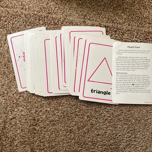 Barbie shapes and colors 35 learning cards